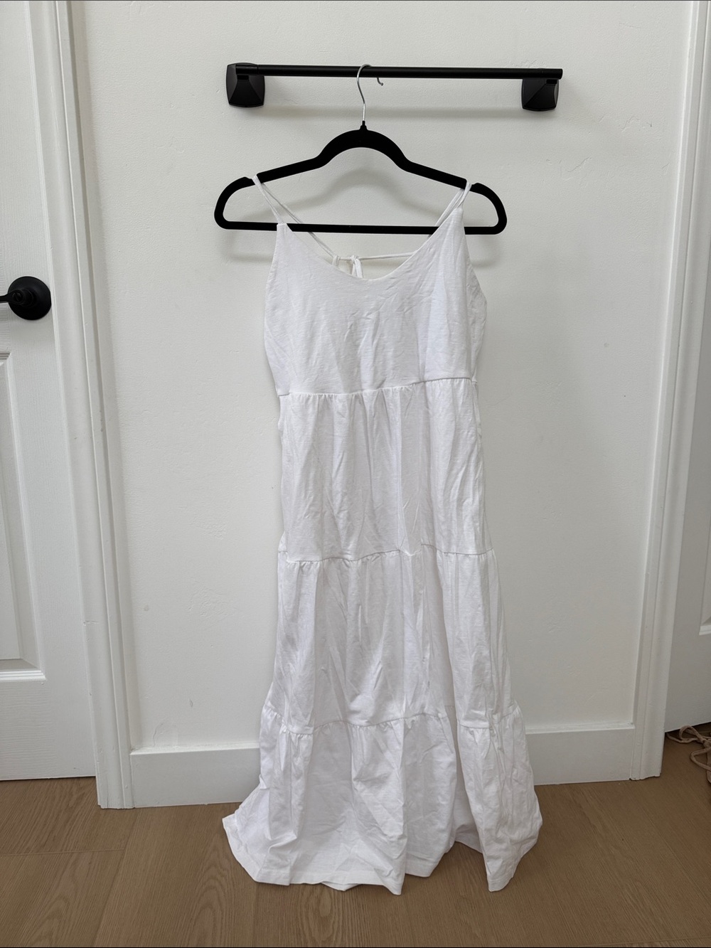Old Navy White Spaghetti-Strap Tiered Maxi Dress